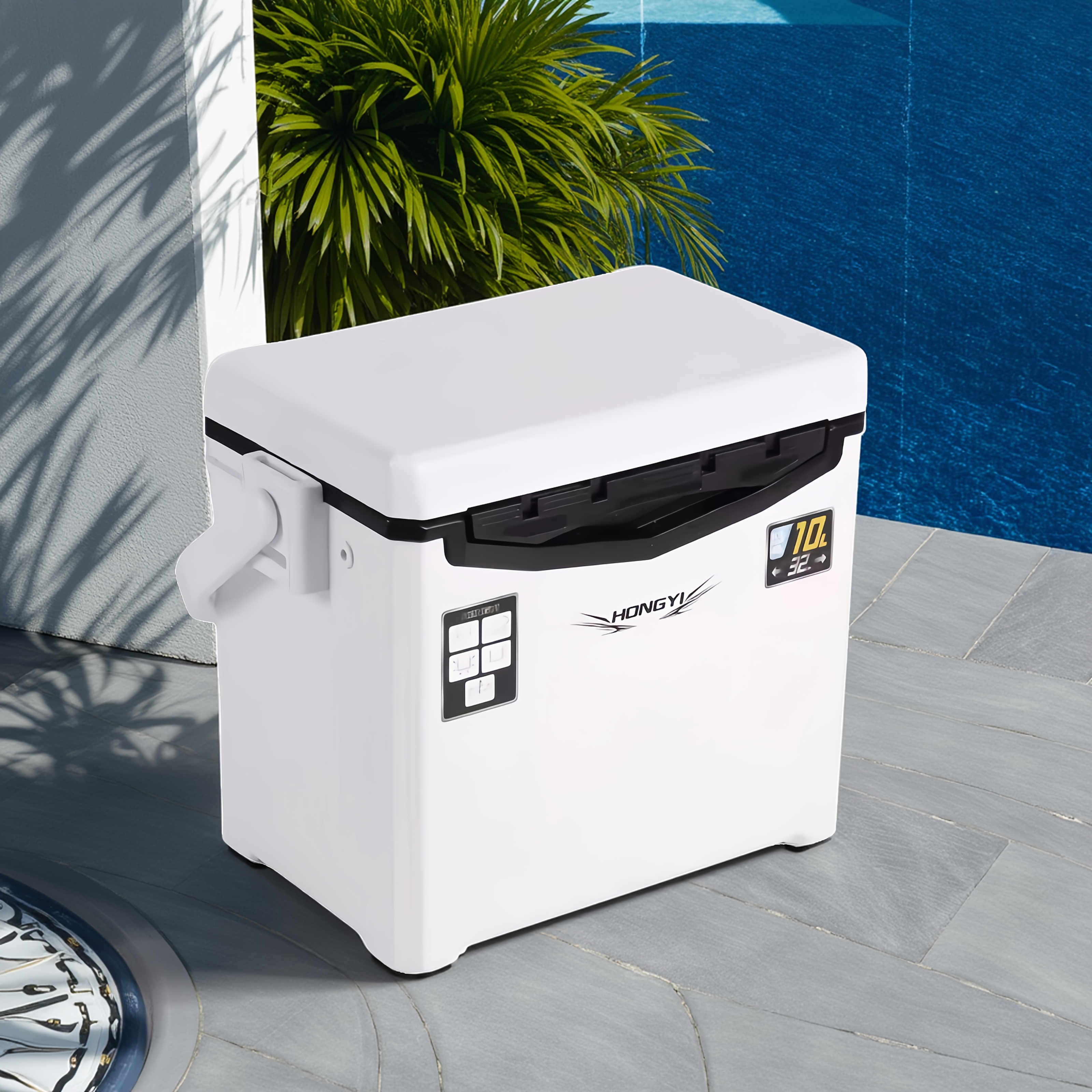 [Portable Camping Refrigerator] Portable Refrigerator Insulation Box - Outdoor Camping Ice Bucket with Ice Cubes