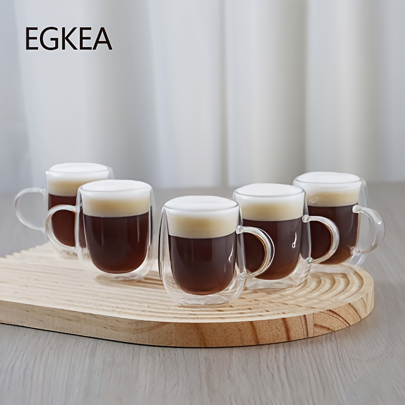4 6pcs pack 90ml mini glass coffee cups espresso - Temu