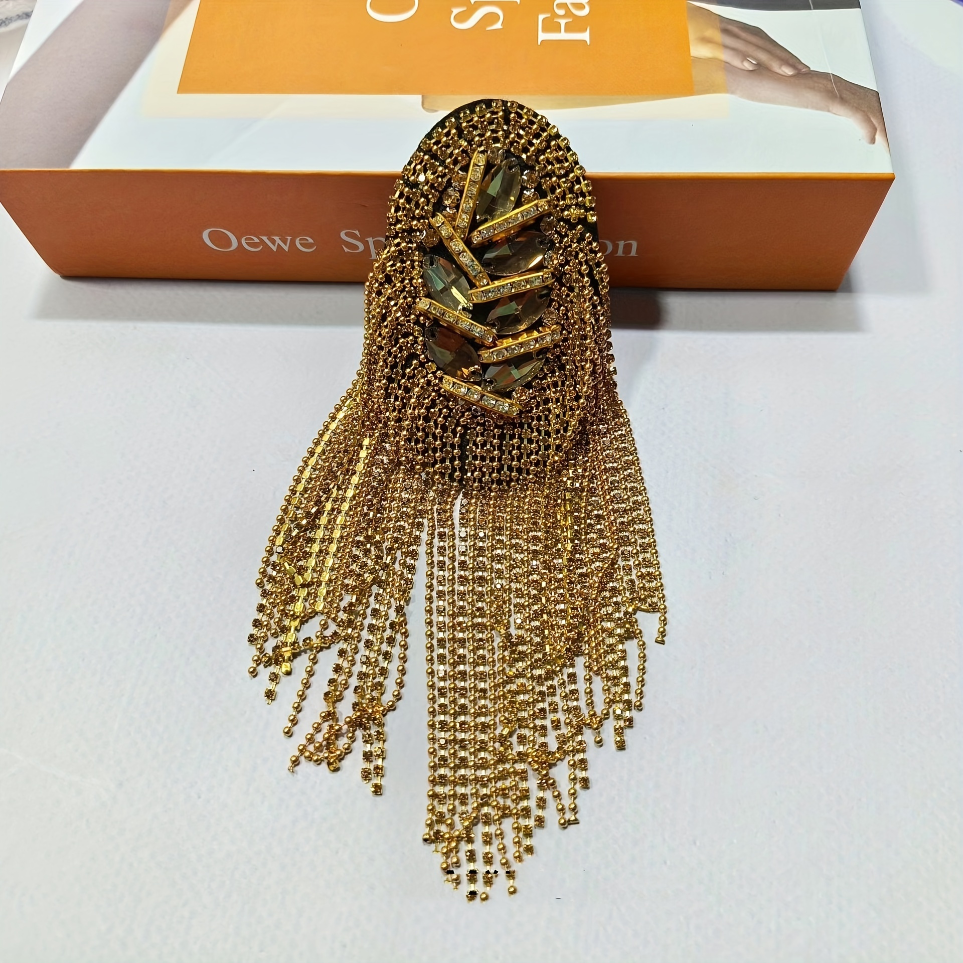 Glass Tassel Epaulettes for Men's Suits