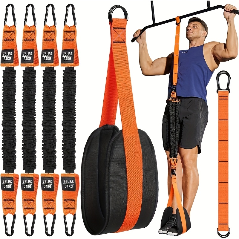 E-shop Krafttrainingsbänder Set - 4 schwere Klimmzugbänder 300Lbs, verstellbare Größe/Größe mit Fußstütze, Widerstandsbänder für Klimmzugbänder -
