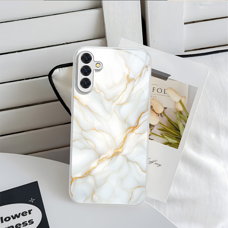 Etui za telefon - Moden, vsestranski in trpežen srebrn stekleni etui za telefon Samsung Galaxy A05 A05S A06 A14 A15 A16 A22 A23 A24 A25 A32 A33
