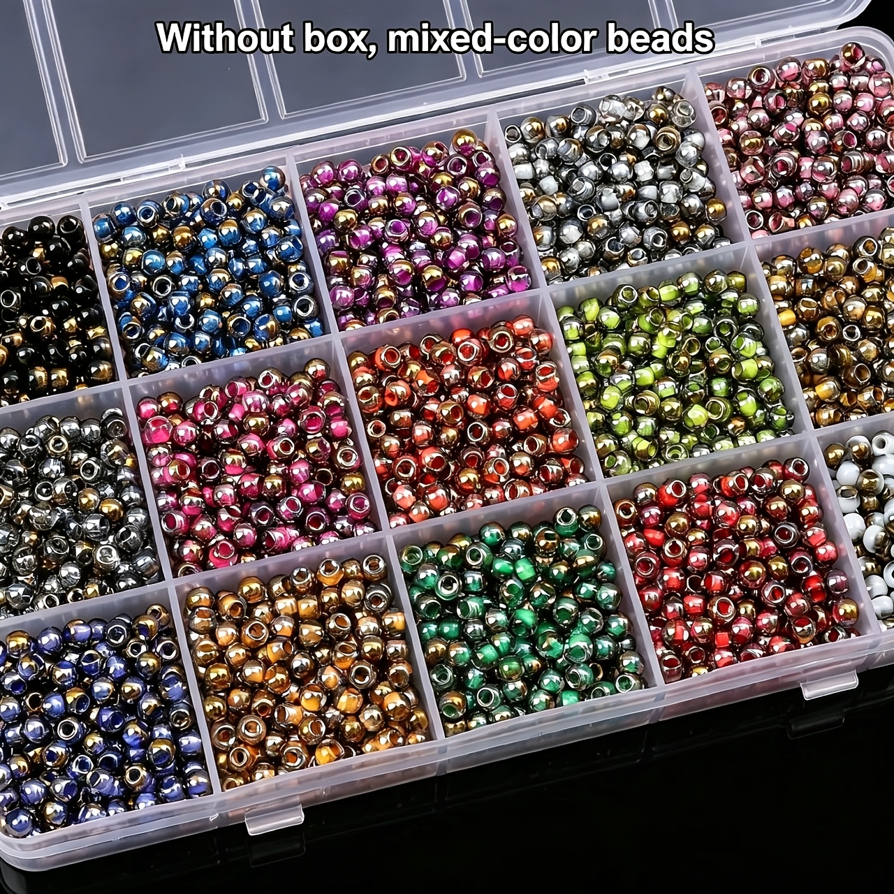 TEMU 4mm Gradient Semi-golden Glass Xiaomi Beads, Uniform Size Seed Beads Glass Seed Beads For Clothing, Shoes, And Jewelry > Women's Fashion >