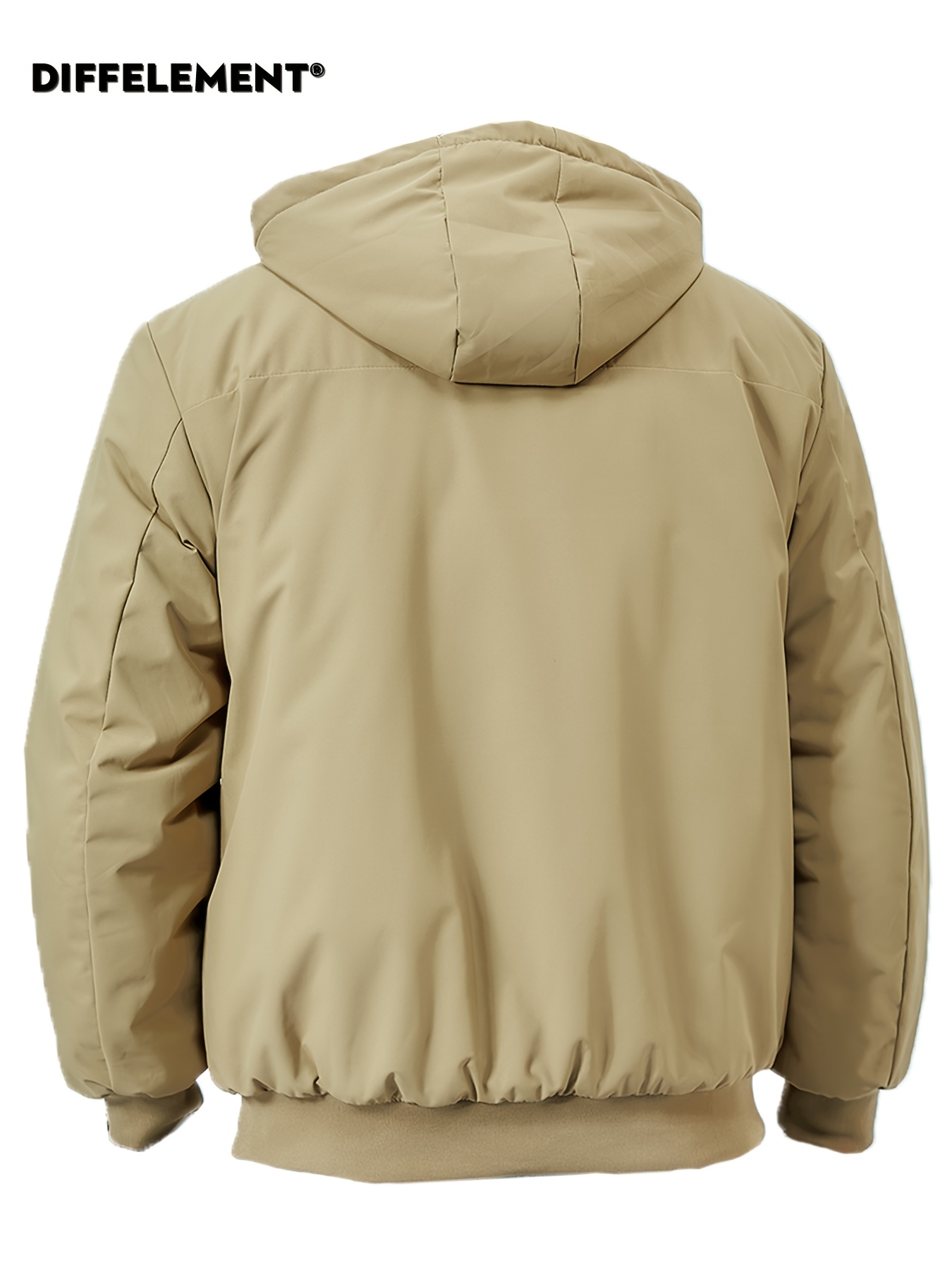 Men's Hooded Padded Winter Jacket with Quilted Design