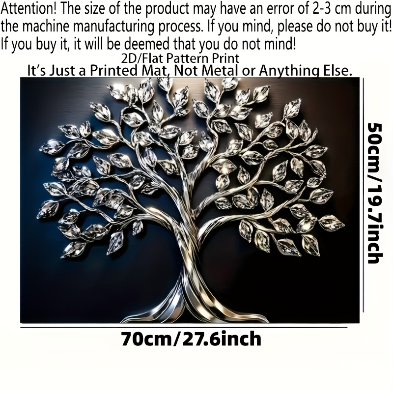 TEMU 2d Flat, 1pc Silvery Crystal Rubber Stove Cover Protector - Elegant Floral And Leaf Pattern, Heat-resistant And Non-slip, Perfect For Luxury