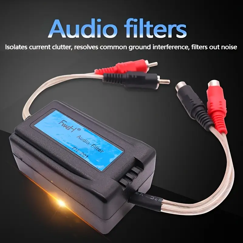 10AMP Car Audio Noise Suppressor - Eliminate Engine Whine & Ground Loop Noise In Stereo Systems