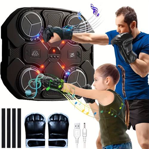 intelligent boxing black plastic sensory training reaction speed rhythm sports equipment without battery