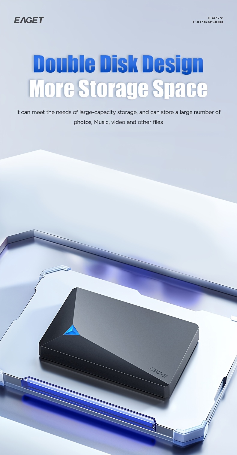 EAGET Mobile Hard Drive for PC, Mac, PS4, Xbox One - High Speed Transfer, Videos & Music Backup, Ntfs File System, USB Connectivity, Compatible with Laptop 16 EAGET Mobile Hard Drive for PC, Mac, PS4, Xbox One - High Speed Transfer, Videos & Music Backup, Ntfs File System, USB Connectivity, Compatible with Laptop