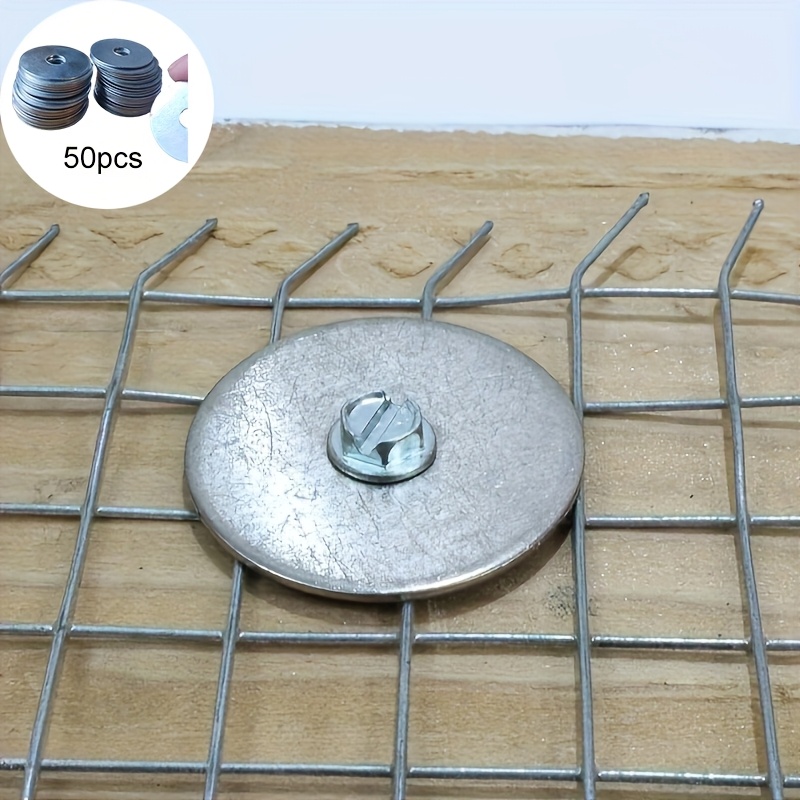 

50pcs Flat Washer - Galvanized Thickened Metal Spiral Washer, Circular Washer, Metal Flat Washer, Hardware Flat Washer, Screw Washer For Indoor And Outdoor Use, Rust Proof