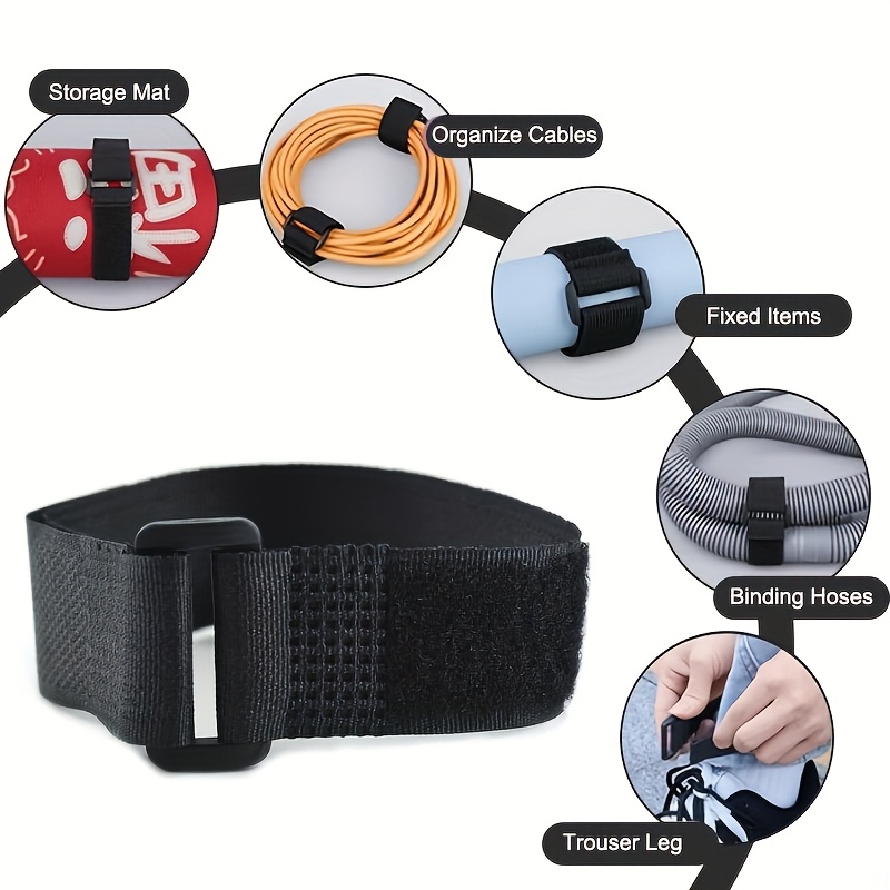 45pcs Fastening Cable Ties, Adjustable Microfiber Nylon Cloth Straps
