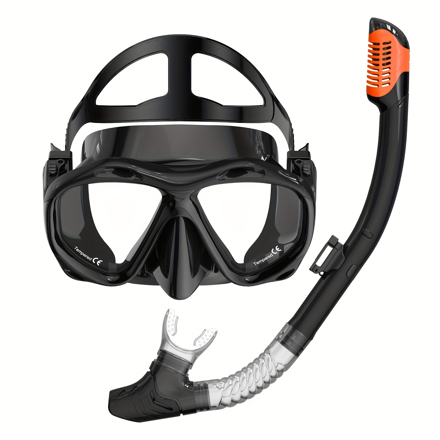 Produktbild von 180° Vollgesicht-Tauchmaske – Für Erwachsene & Kids, Mit Kamerahalter & Anti-Beschlag