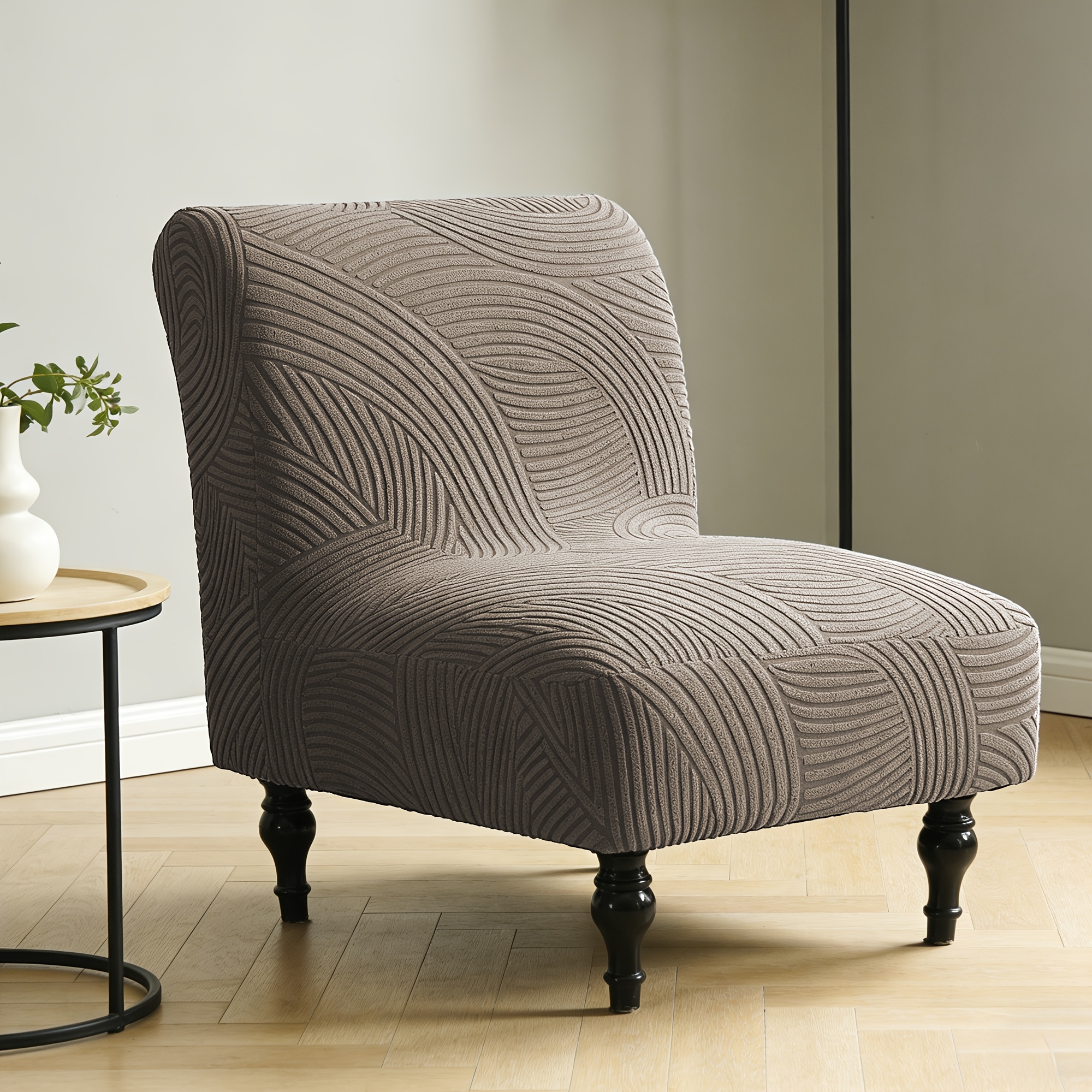TEMU 1 elástica sin brazos para sillón individual, completa para sillón de tazuela, elástica de tela para silla, lavable a máquina, fácil instalación