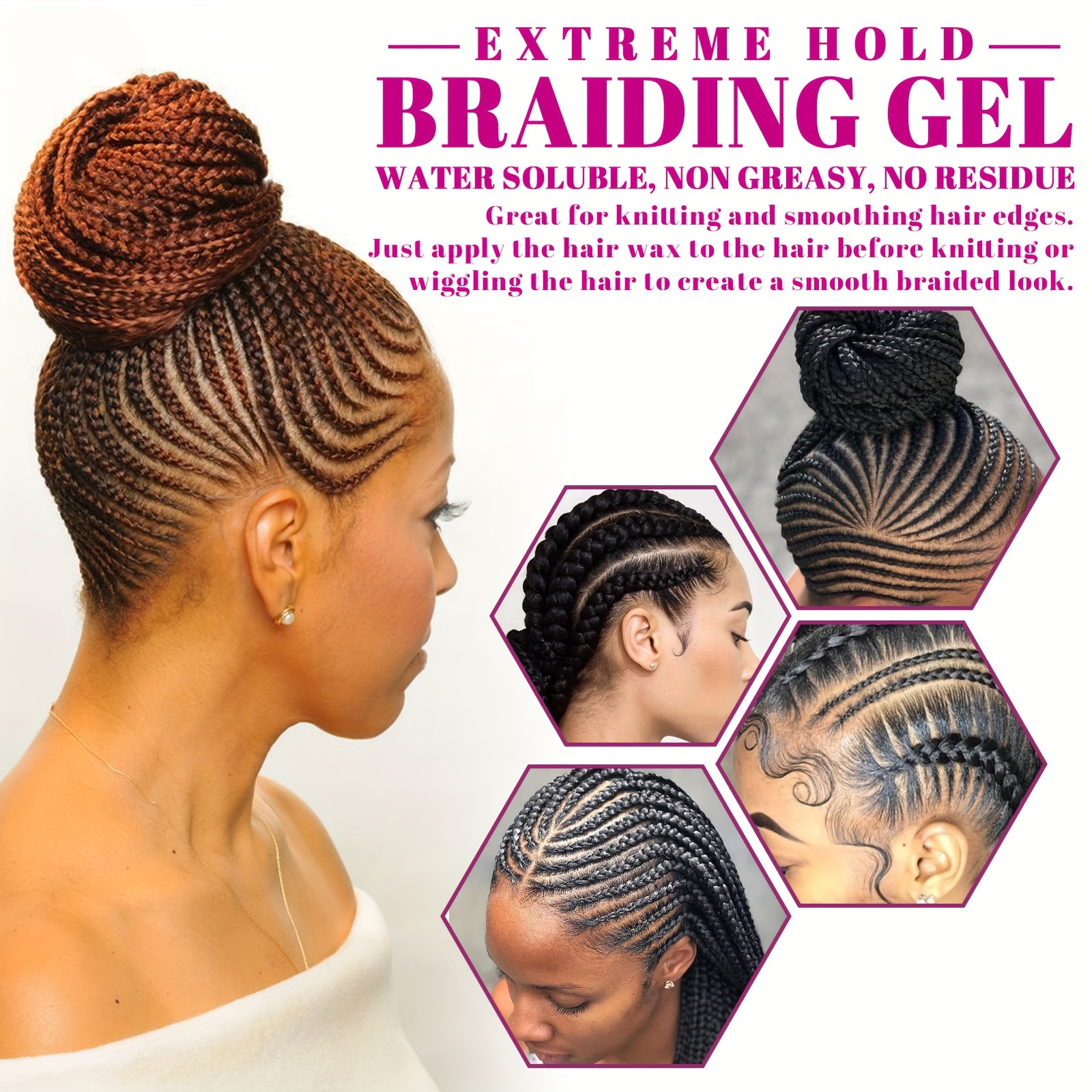 Braiding Gel Extreme Hold Braiding Gel Long Lasting Edge - Temu