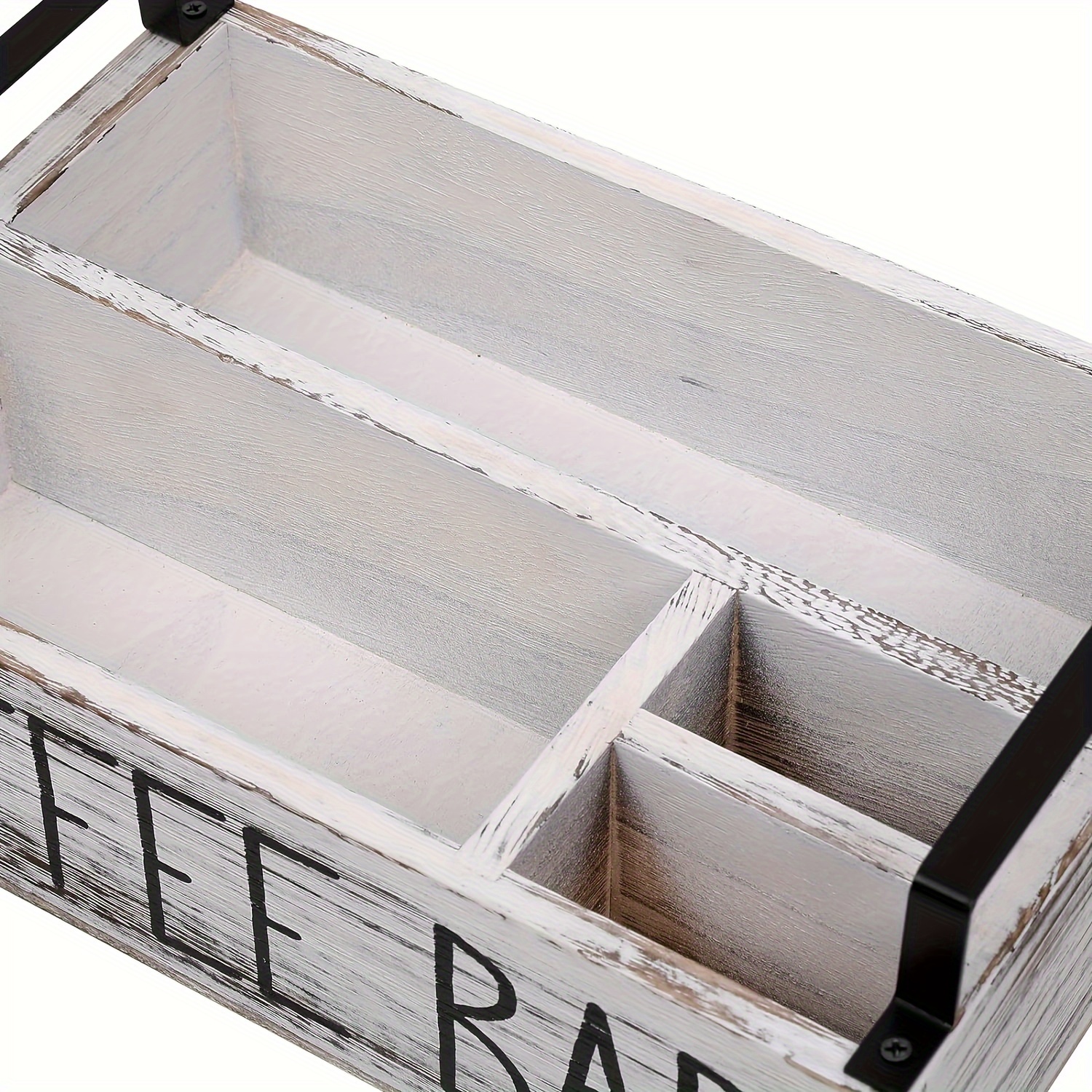 1pc Coffee Storage Box With Handles, Square Storage Box With Grids, Desktop  Display Box For Coffee Storage, Household Storage And Organization For Kit