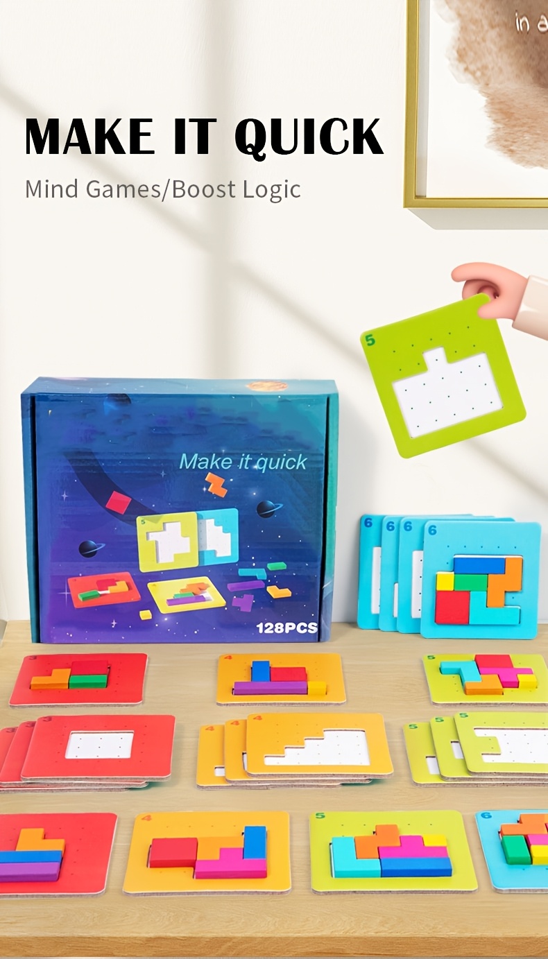 Geometric Shape Puzzle Toy, an Interactive Tabletop Game for Quick Play, Perfect As a Christmas Gift.