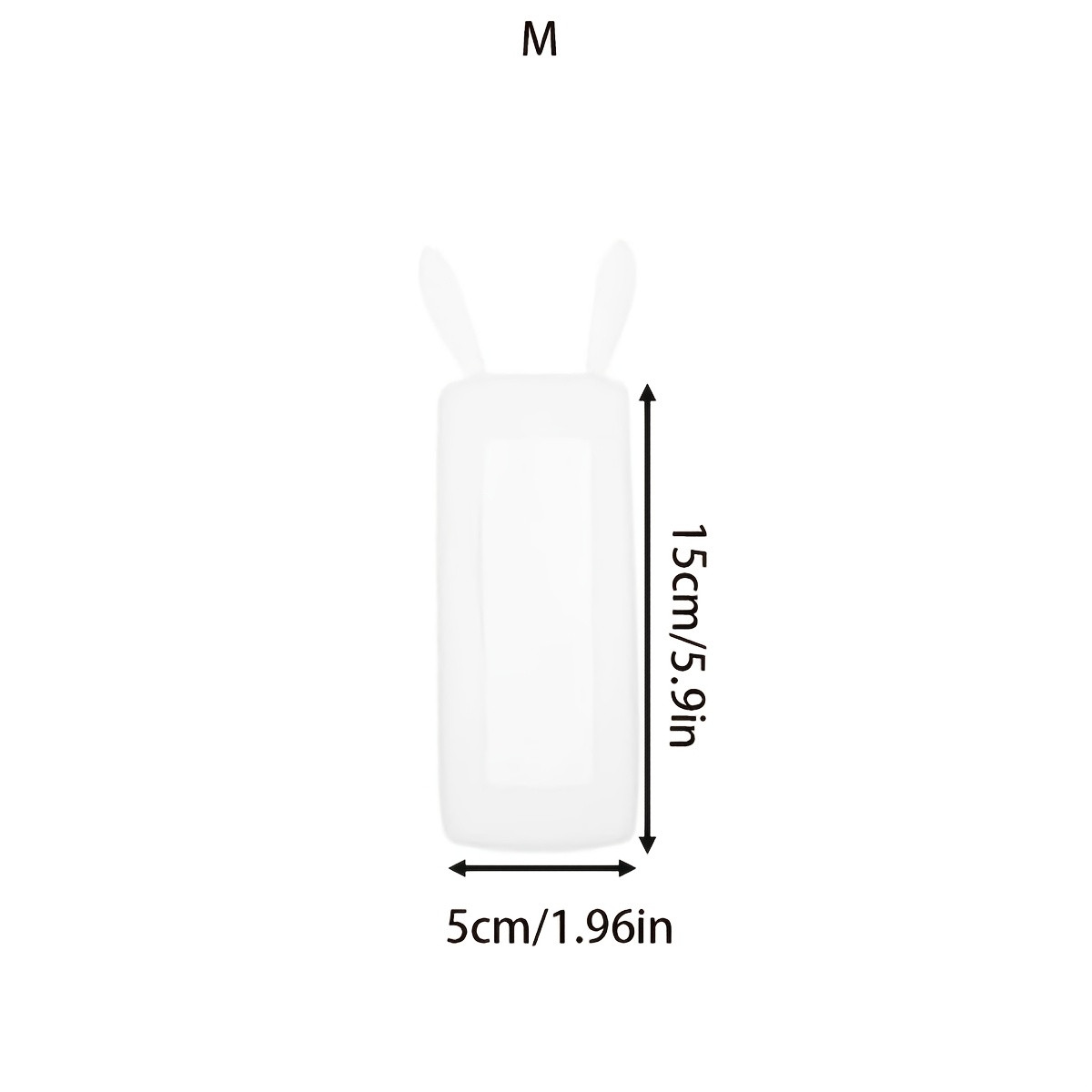 1pc Luminous Silicone Remote Control Cover, Rabbit Ears Dustproof Anti-fall Protective Case For Tv And Air Conditioner Remotes
