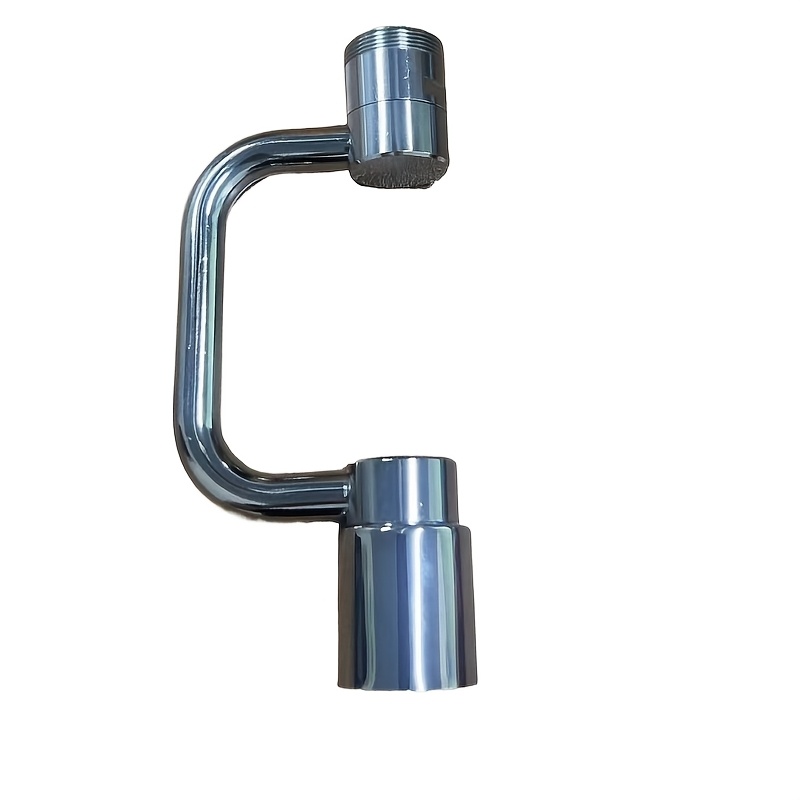 1pc 1080-degree Rotating Stainless Steel Faucet Mechanical Extension Arm With Splash Guard