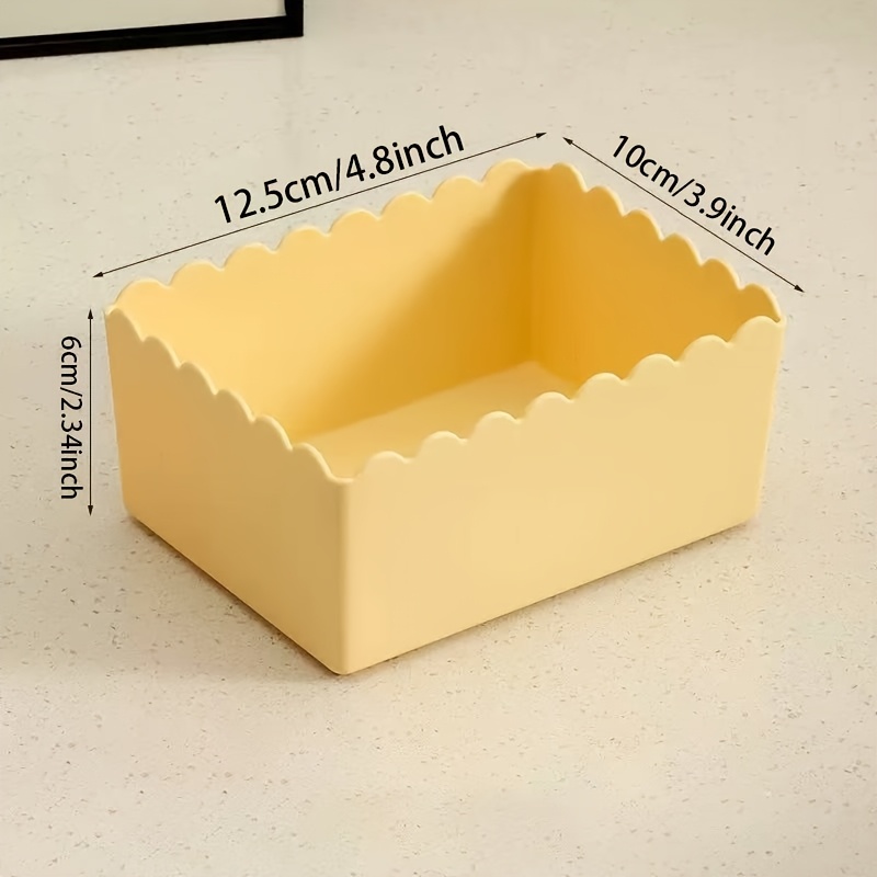 TEMU Zxf Transparent Bow Desktop Drawer Organizer Box With Plastic Drawers & Suitable For School Supplies Storage, Compact Shelf Organizer Suitable