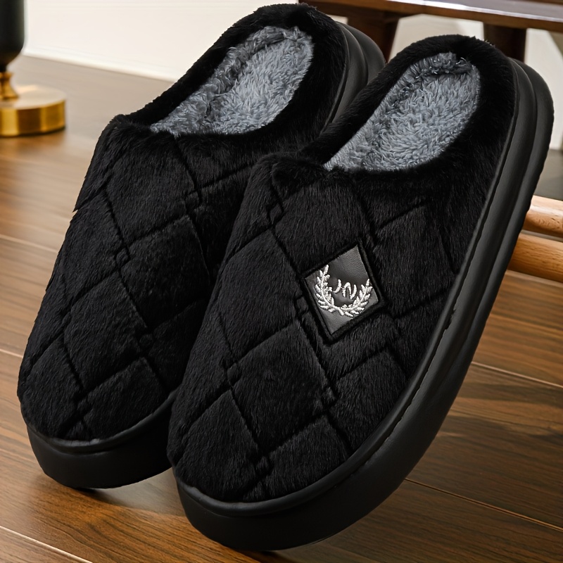 

Men's Cozy Slippers For Winter, Keeping Warm And Preventing Slipping, With Memory Foam And Lightweight Eva Material, Fashionable New Style In Large Size For Indoor Use At Home.