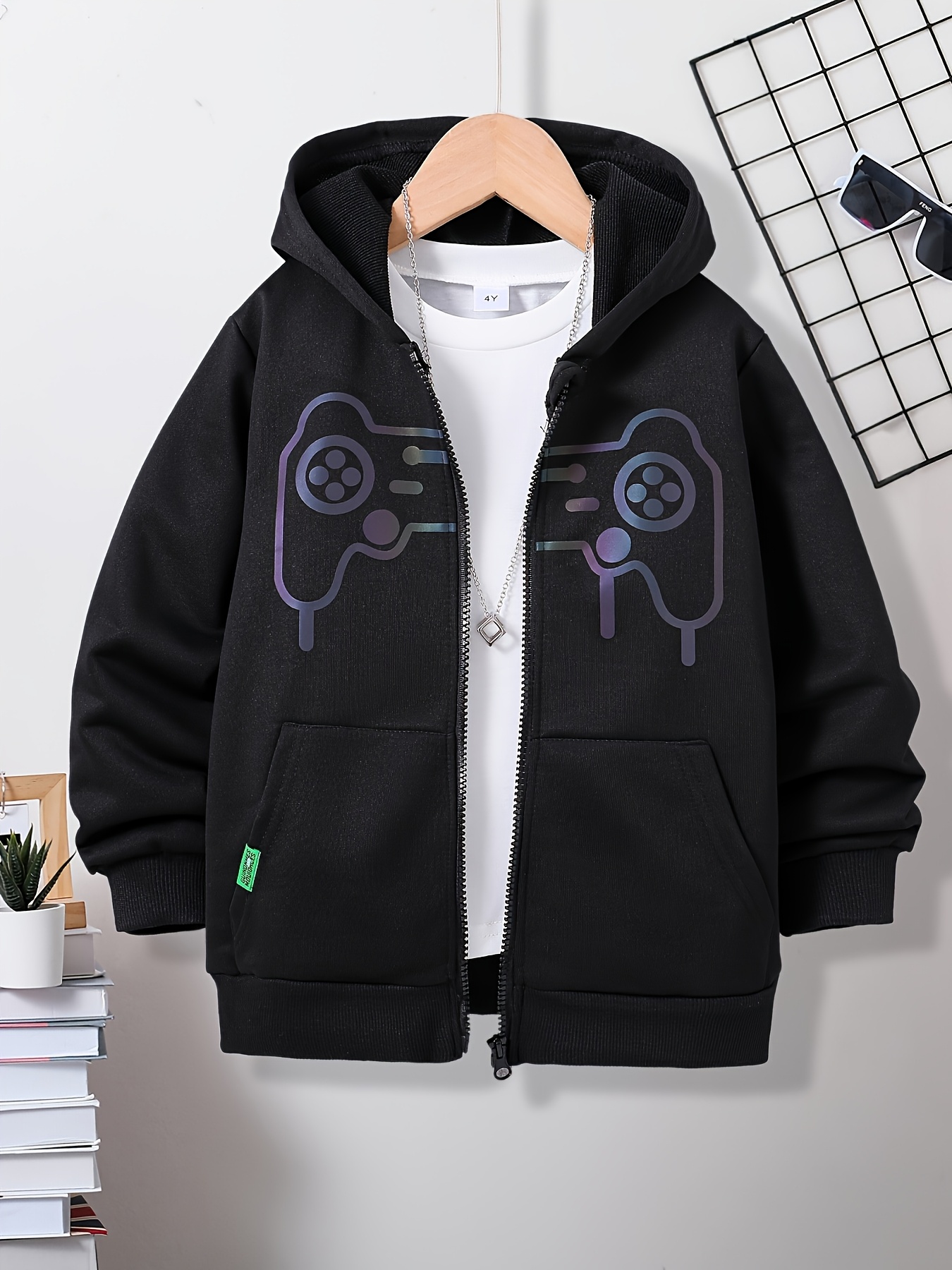 boy zip up hoodie sold on Temu United States