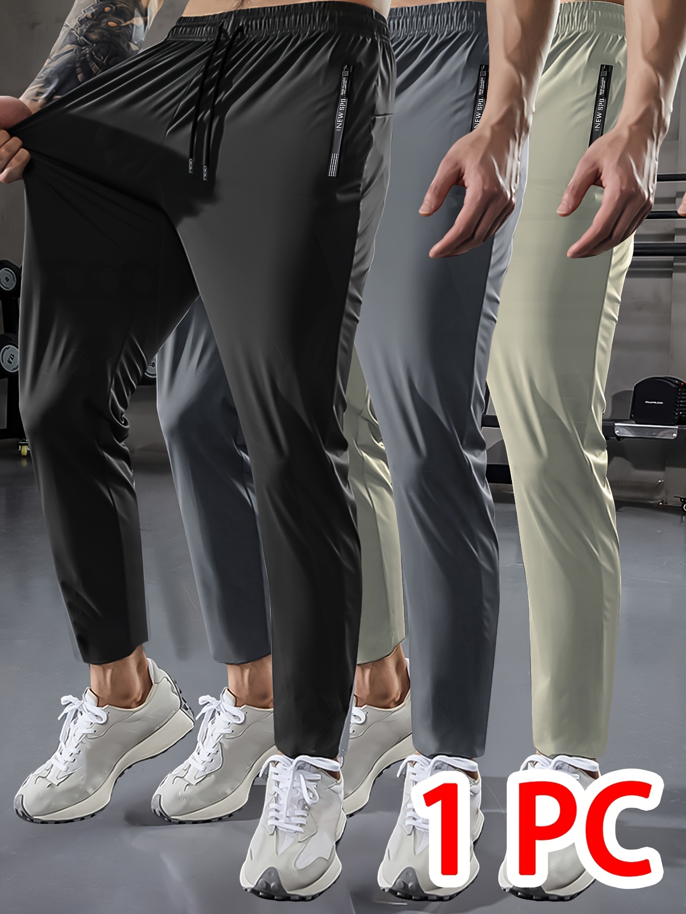 men's high ice fiber jogger pants - Temu United Kingdom