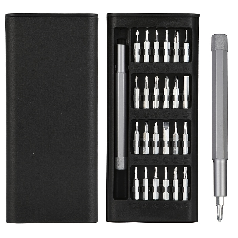25-in-precision Screwdriver Set, Multifunctional Repair Tool, Suitable For Phone And Tablet Disassembly, Durable Plastic, Uncharged - Featuring Screw Heads