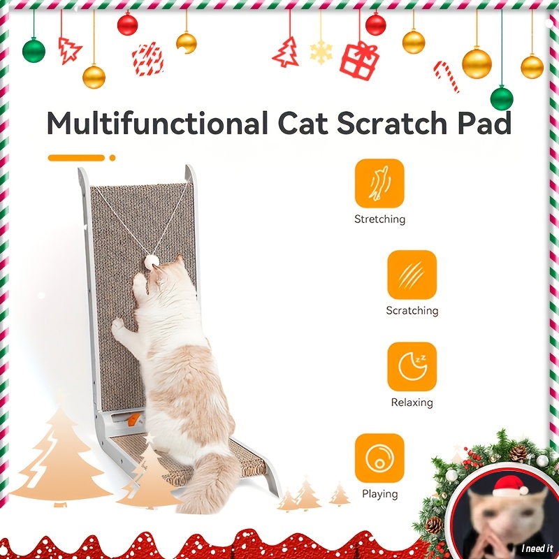 

Cat Scratching Post And Leisure Bed: Perfect Combination Of Scratching Board And Relaxation, Standing Cat Scratcher, Cat Toy, Cat Bed