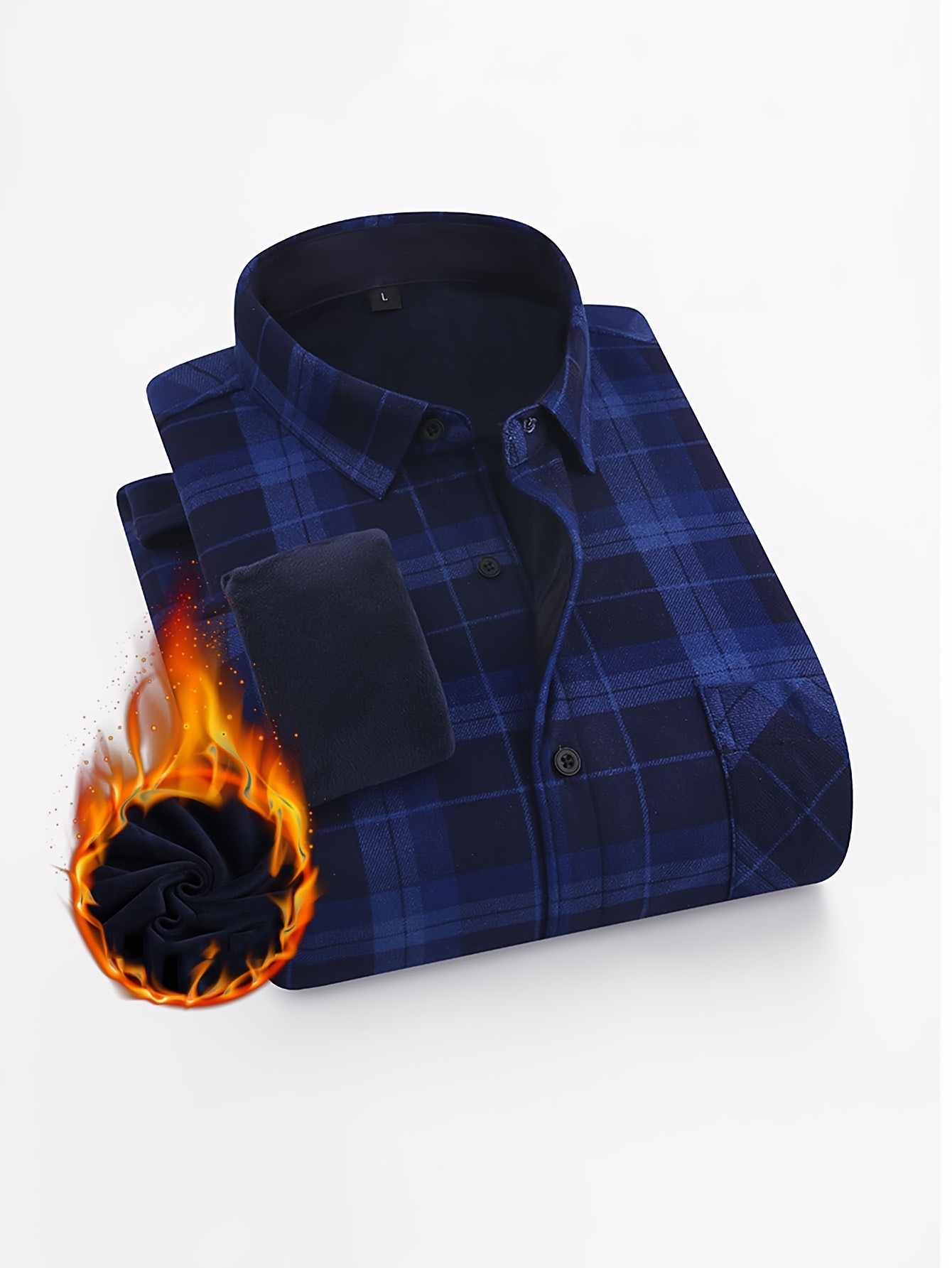 men's thermal insulated shirt thick winter long sleeve Temu Germany