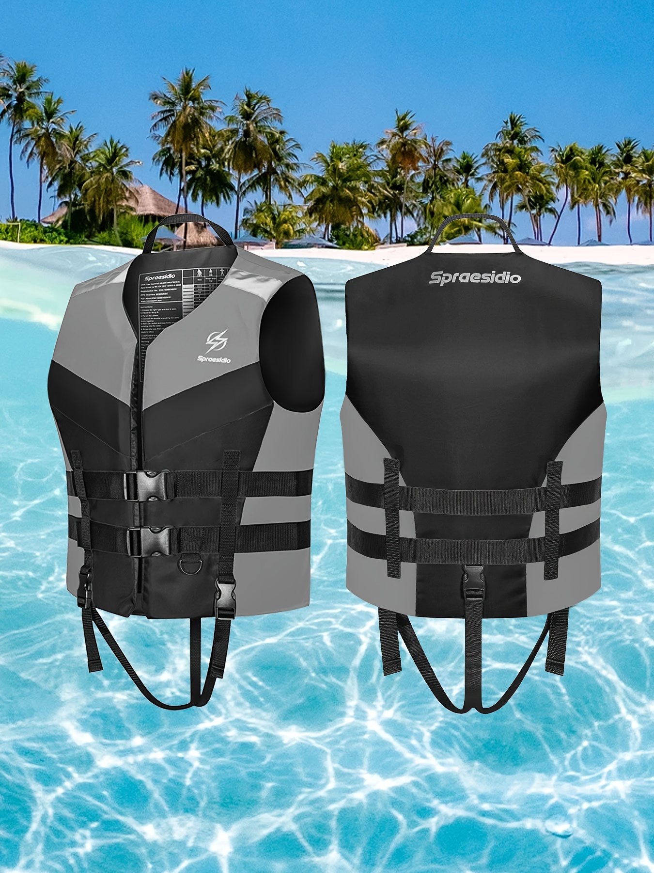 Life Jacket Super Buoyancy Neoprene Life Vest for Adult Surf Raft Kayak Fishing  Jet Ski Water Sport Swimming Rescue Life Jacket