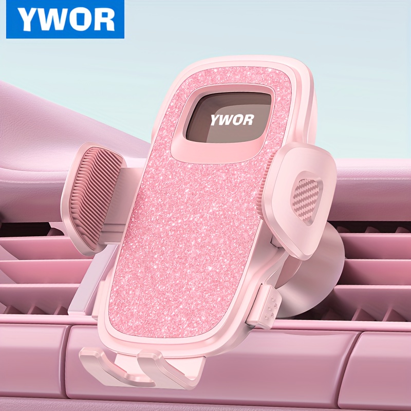 E-shop YWOR Rosa Auto-Handyhalterung - Robuste & Sichere Lüftungshalterung für for iphone, for Samsung und -Smartphones, Einfache Klemmhalterung mit