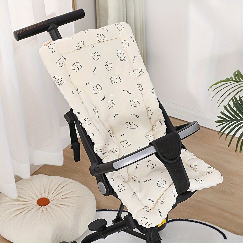 stroller seat liner car seat   plush   pad breathable mesh base with safety belt   for old details 3