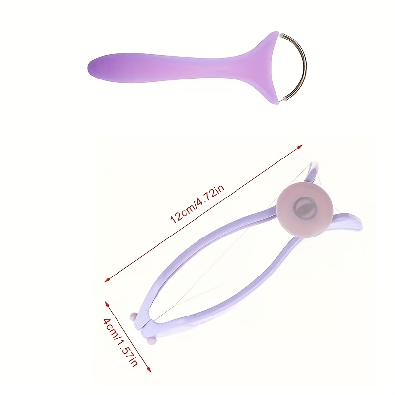 TEMU 2pcs Painless Facial Hair Remover – Suitable For Cheeks, Eyebrows, And Chin, Includes Spring Wire Epilator – Portable Beauty Tool