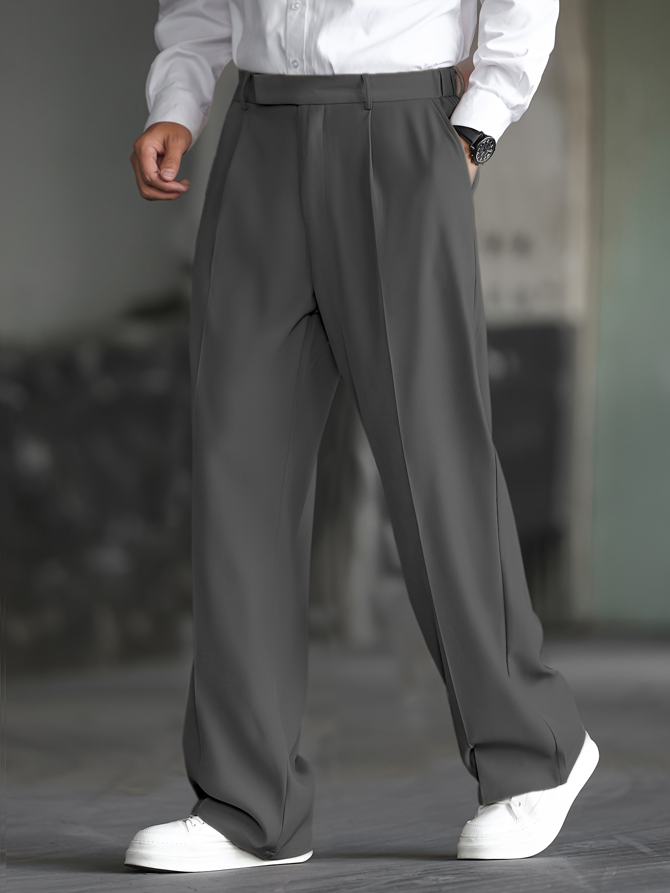 Pantalon Palazzo Large En Lin Pour Homme Avec Plis, Pantalon De Jogging Large Taille Haute En Lin, Pantalon Homme, Pantalon Ample, Pantalon Baggy - France