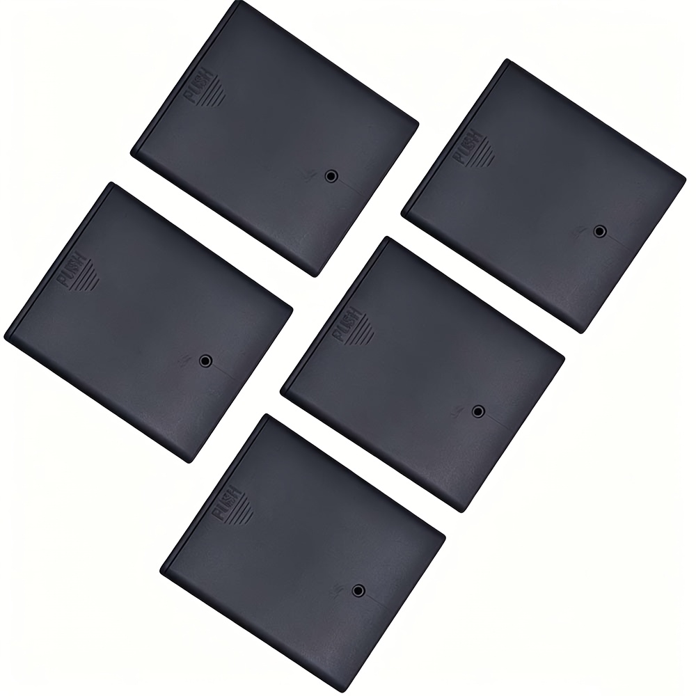 TEMU 5pcs 4aa Black Usb Battery Case With Usb Power Port, Safety Cover, And Switch, Suitable For Party Decorations, Led Light Strips, String Lights,