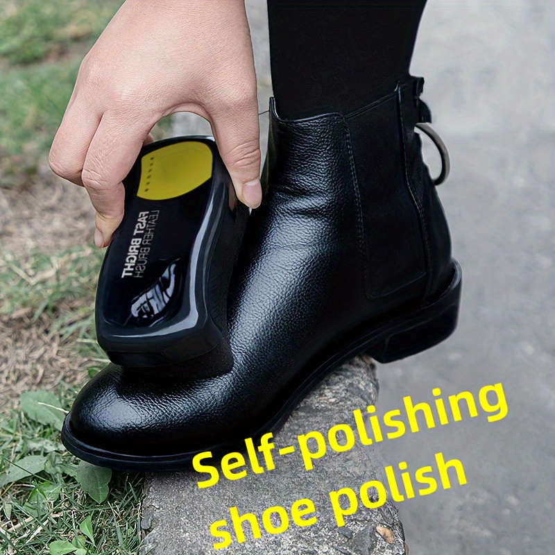 

A Single-sided Sponge Leather Brush For Shoes That Provides Quick Shine - Ideal For Cleaning And Maintaining Leather Items Like Jackets, Bags, And Shoes.