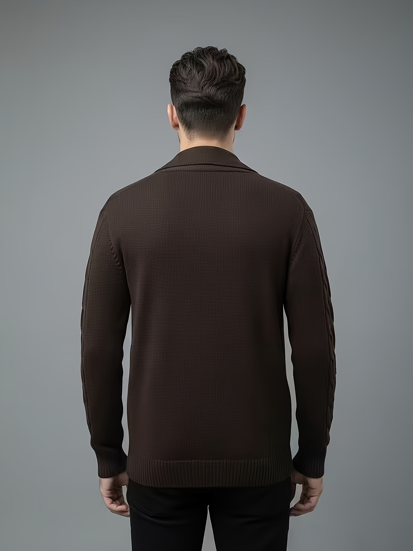 exclusive Knit Long Sleeve Pullover Sweater Temujin OBM Men's Fashion New Twist Solid Color 10 exclusive Knit Long Sleeve Pullover Sweater Temujin OBM Men's Fashion New Twist Solid Color - Image 10