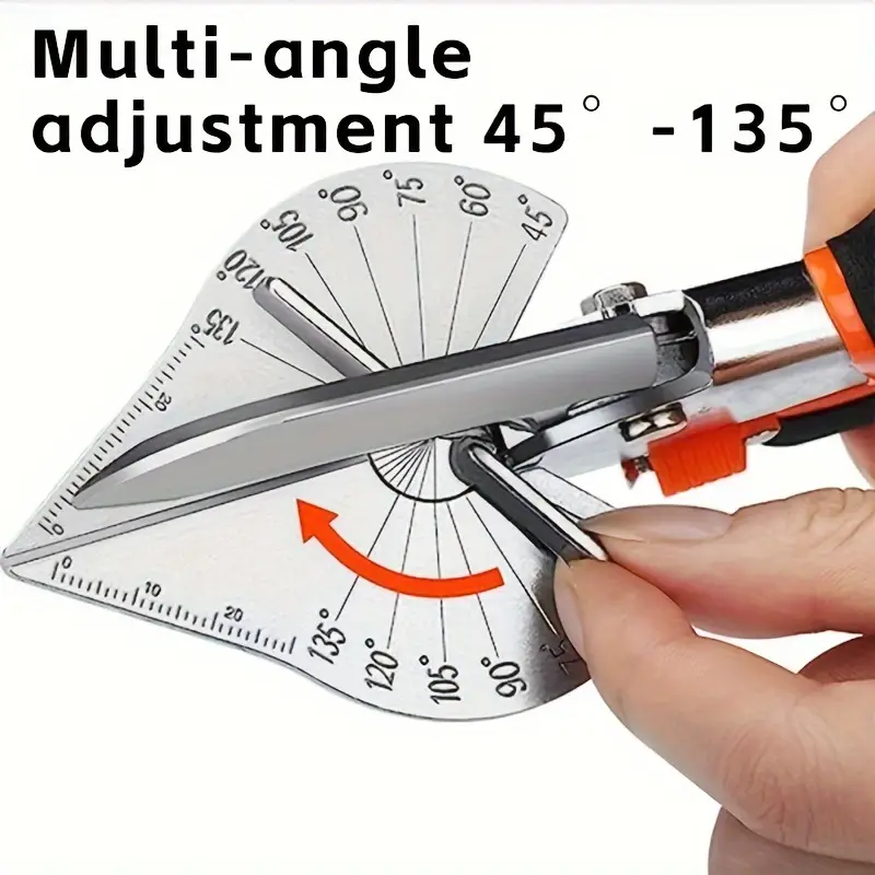 1 angle adjustable scissors 45 135 flexibility durable metal blade labor saving woodworking ideal for home renovation woodworking shears metal construction woodworking tools details 4