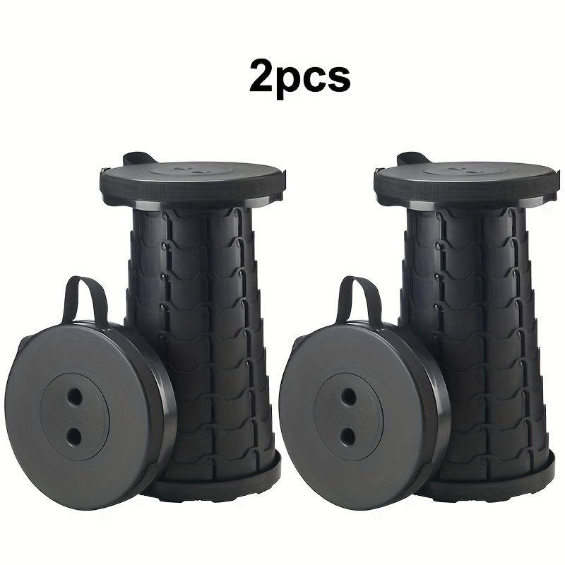 TEMU 2pcs Collapsible Stool Portable Lightweight Retractable Seat Fishing Outdoors Indoors Load 400lbs, Folding Shoe Changing Stool, Suitable For