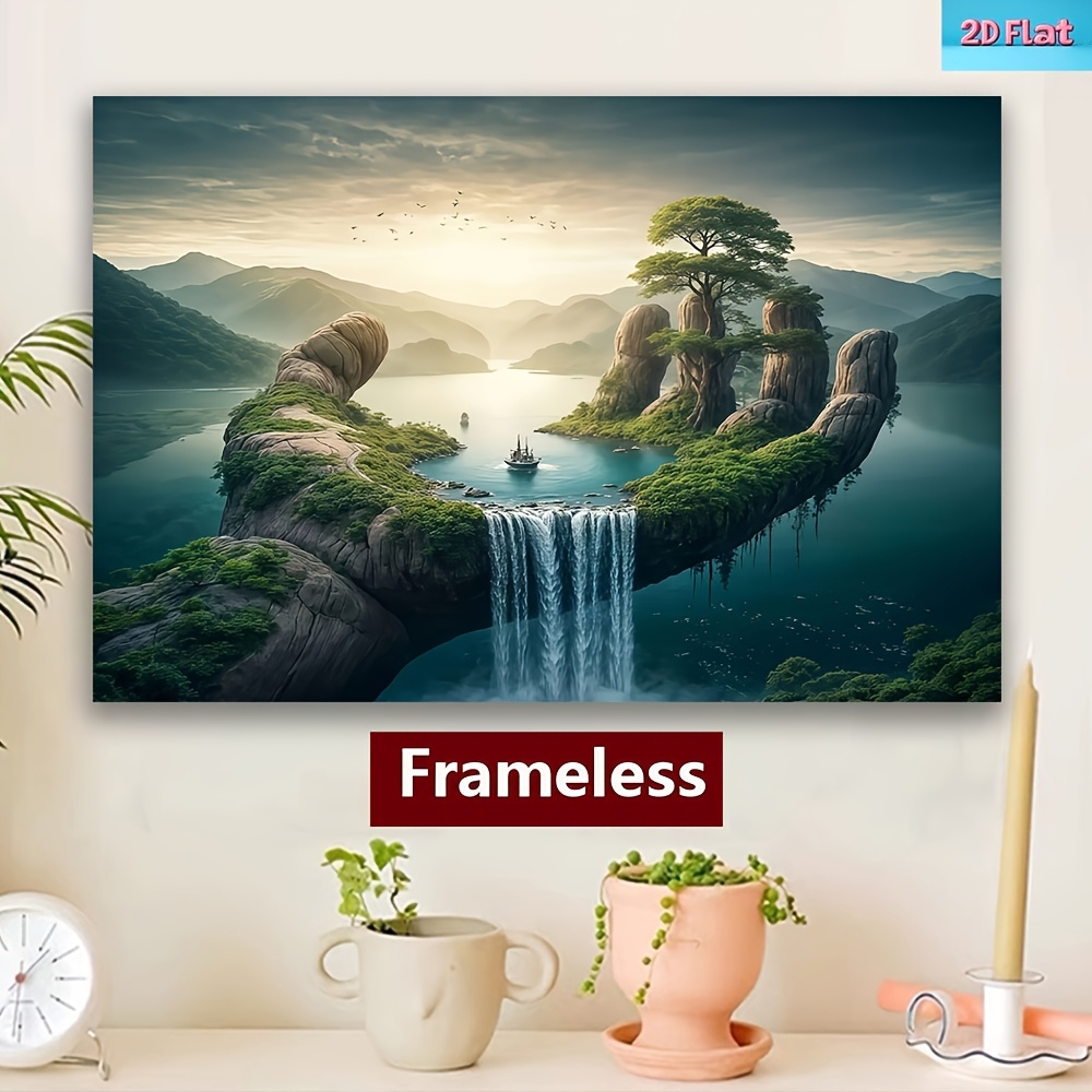 TEMU 2d Flat, 2d Flat, 2d Flat 1pc, Beautiful Painting Artwork, Wall Decoration Item, Decorative Calligraphy And Painting, Poster Print, Suitable For