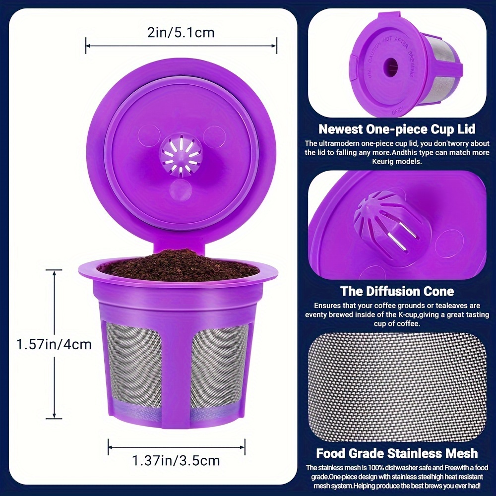 3 6pcs reusable k cup   reusable k cups 2 0 coffee   stainless mesh   filter replacement for     1 0   0 machine details 10