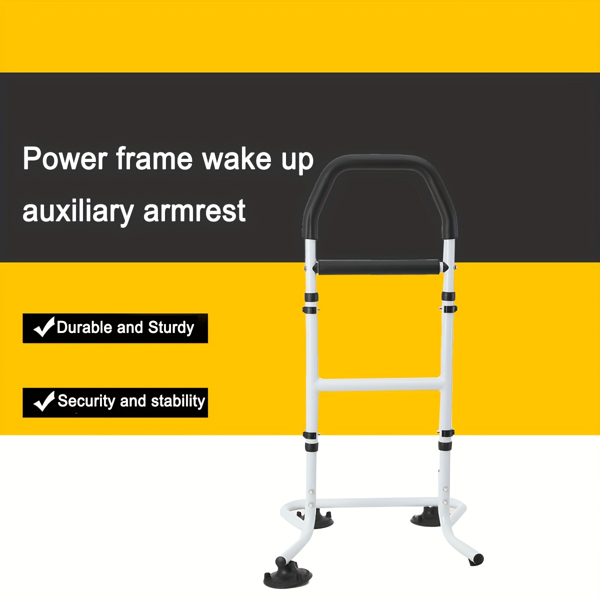 Image of Toilet Support Handle Handle For Bed Assistance For People, 200kg Adjustable Handle For Bed Assistance For People, 8 File Height Adjustable