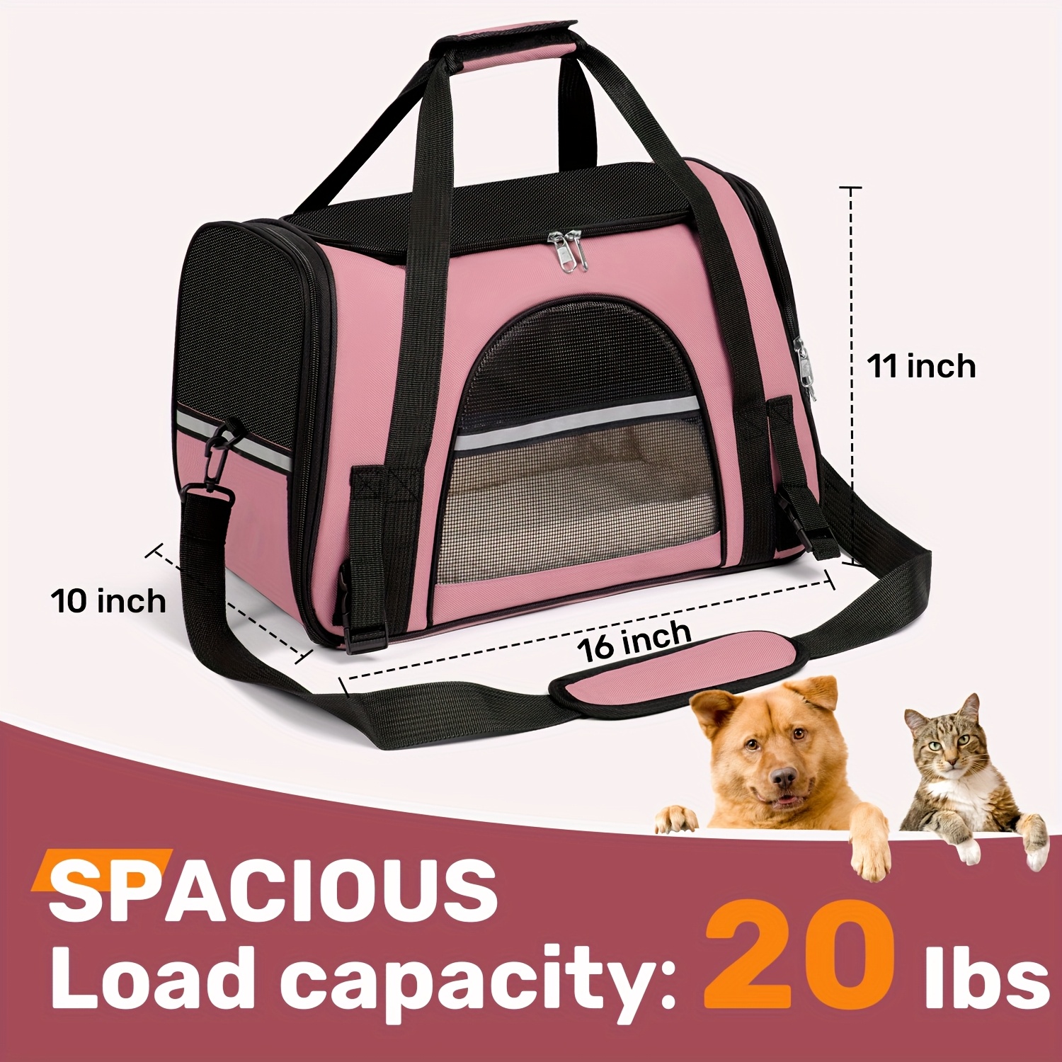 cat carriers for cats secure zipper anti escape   backpack   ventilated foldable   travel bag car airline approved collapsible cage with breathable design