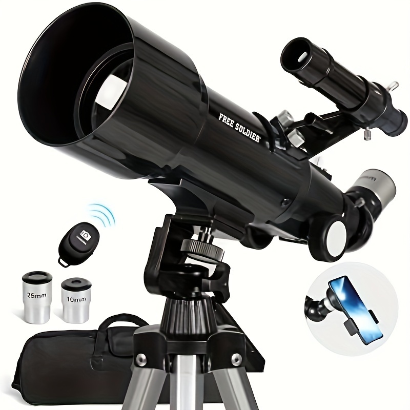 

Adult Astronomy Telescope, 70mm Aperture 400mm Length, Portable Astronomy Telescope For Beginners With Carrying Bag Tripod