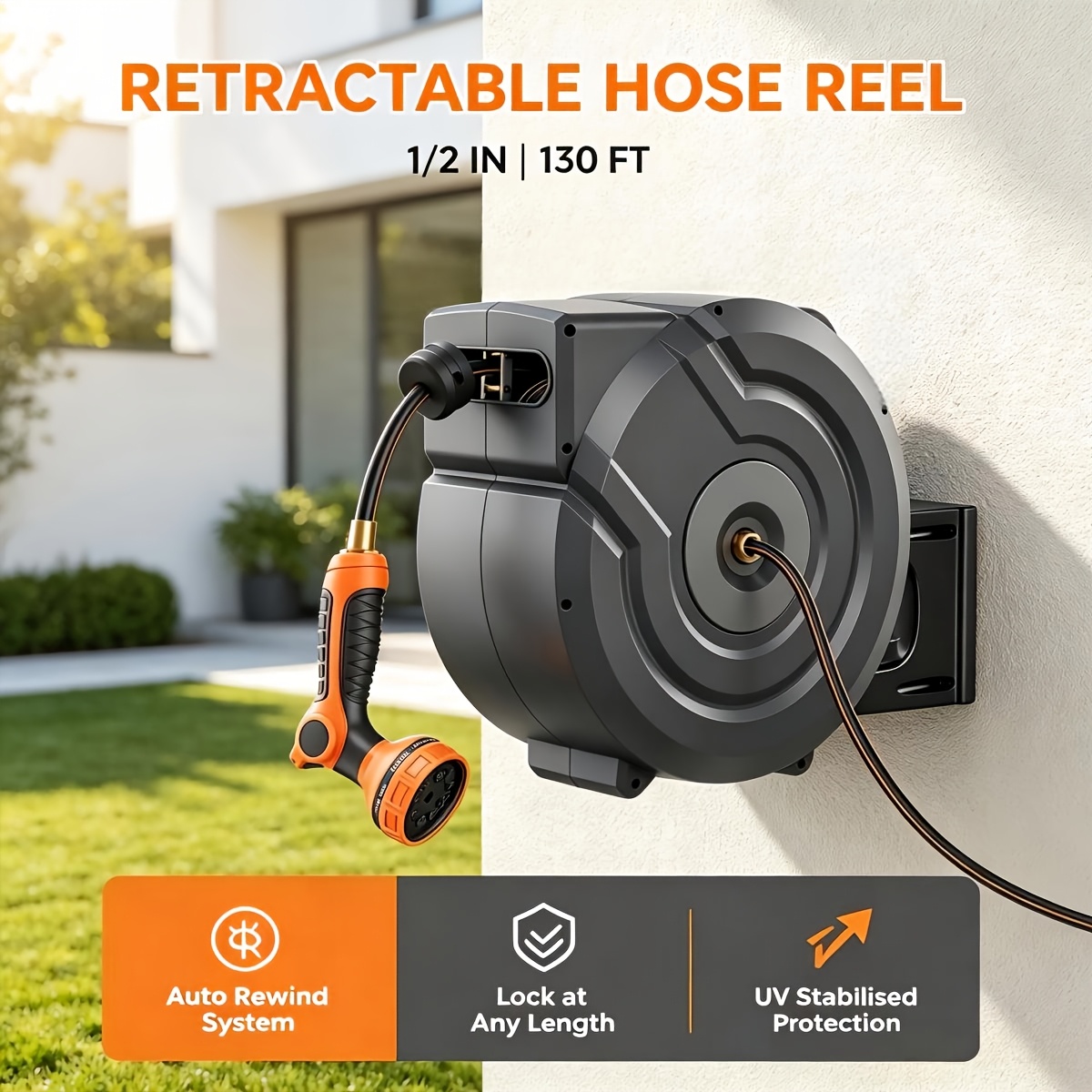 water hose reels sold on Temu United States