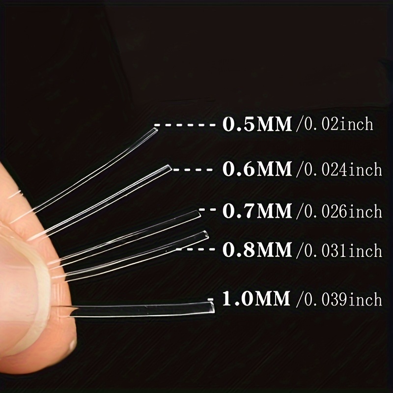 0.5-1mm Transparent Elastic String - 100m/3937in Stretchable Jewelry Cord for DIY Bracelets, Necklaces, Beading Crafts - Durable Clear Elastic Thread for Handmade Accessories, String for Bracelet Making, Craft Supplies, Glossy Finish, Smooth Texture