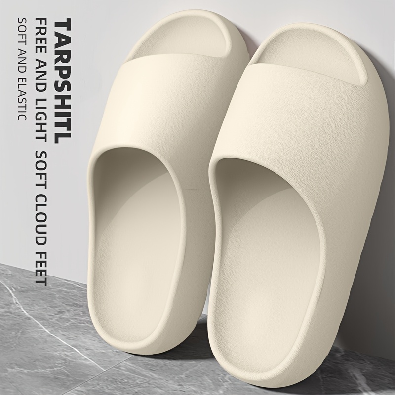 Lightweight EVA Slippers for Men and Women - Non-Slip, Comfortable Indoor and Outdoor Wear, White with Black Accents, All-Season Wear, Casual Home Shoes|Minimalist Design|Eva Upper Material