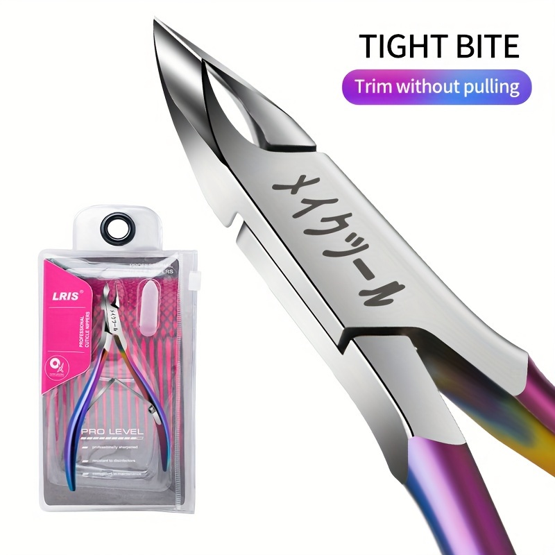

Professional Cuticle Nipper, Stainless Steel Hangnail Trimmer, 6mm Sharp Edge With Colorful Titanium Gradient, Perfect For Precise Manicure & Pedicure Dead Skin Removal