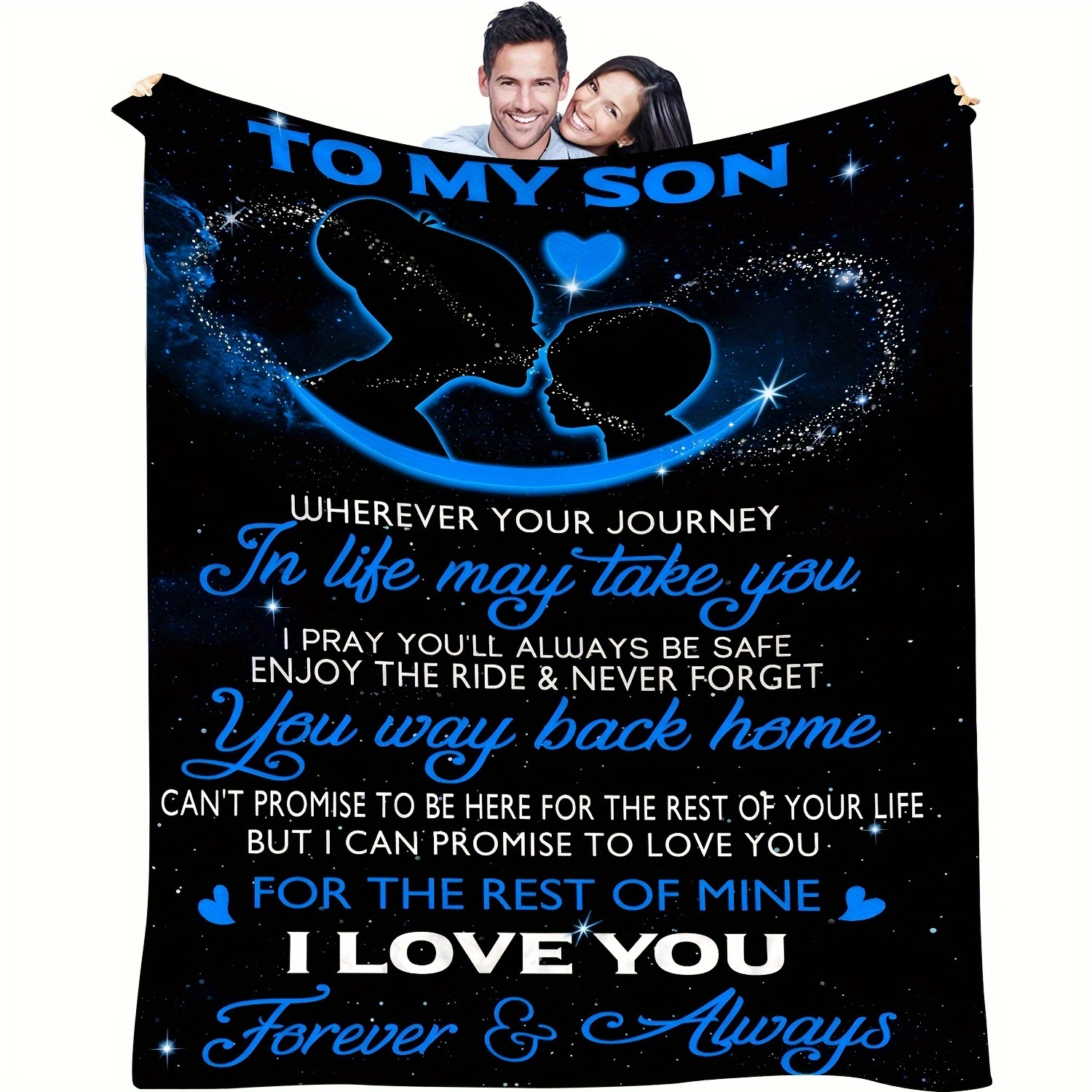 

Gift From Mom And Dad For Son Blanket Holiday Gift Blanket Birthday Anniversary Gift Blanket Soft Flannel Sofa Blanket Tv Blanket