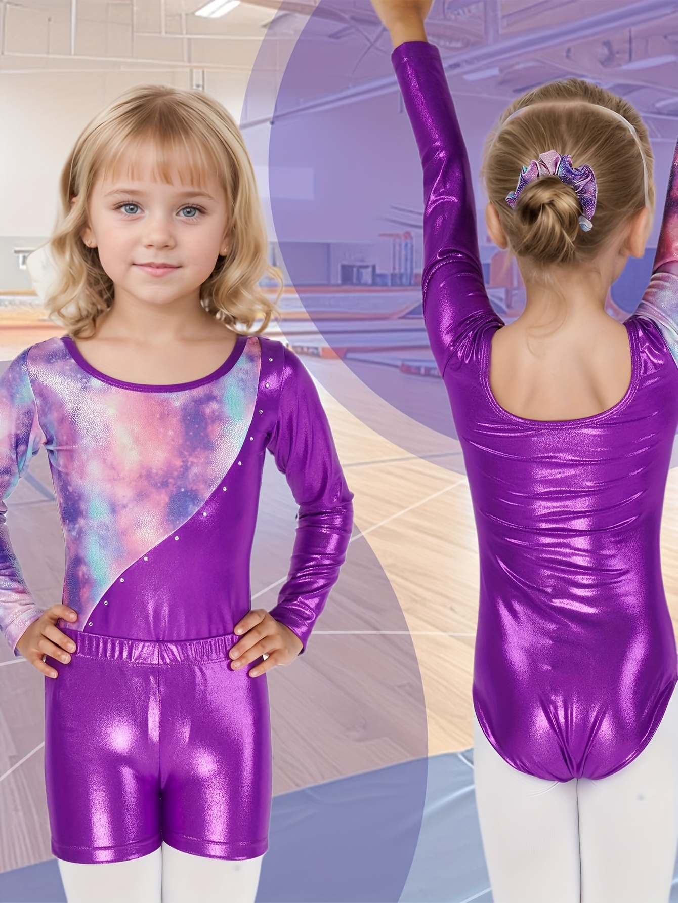 Justaucorps Polyester Justaucorps Gymnastique Fille HUAANIUE - Danse Et Patinage 3-14 Ans Sans Manches Justaucorps Sansha