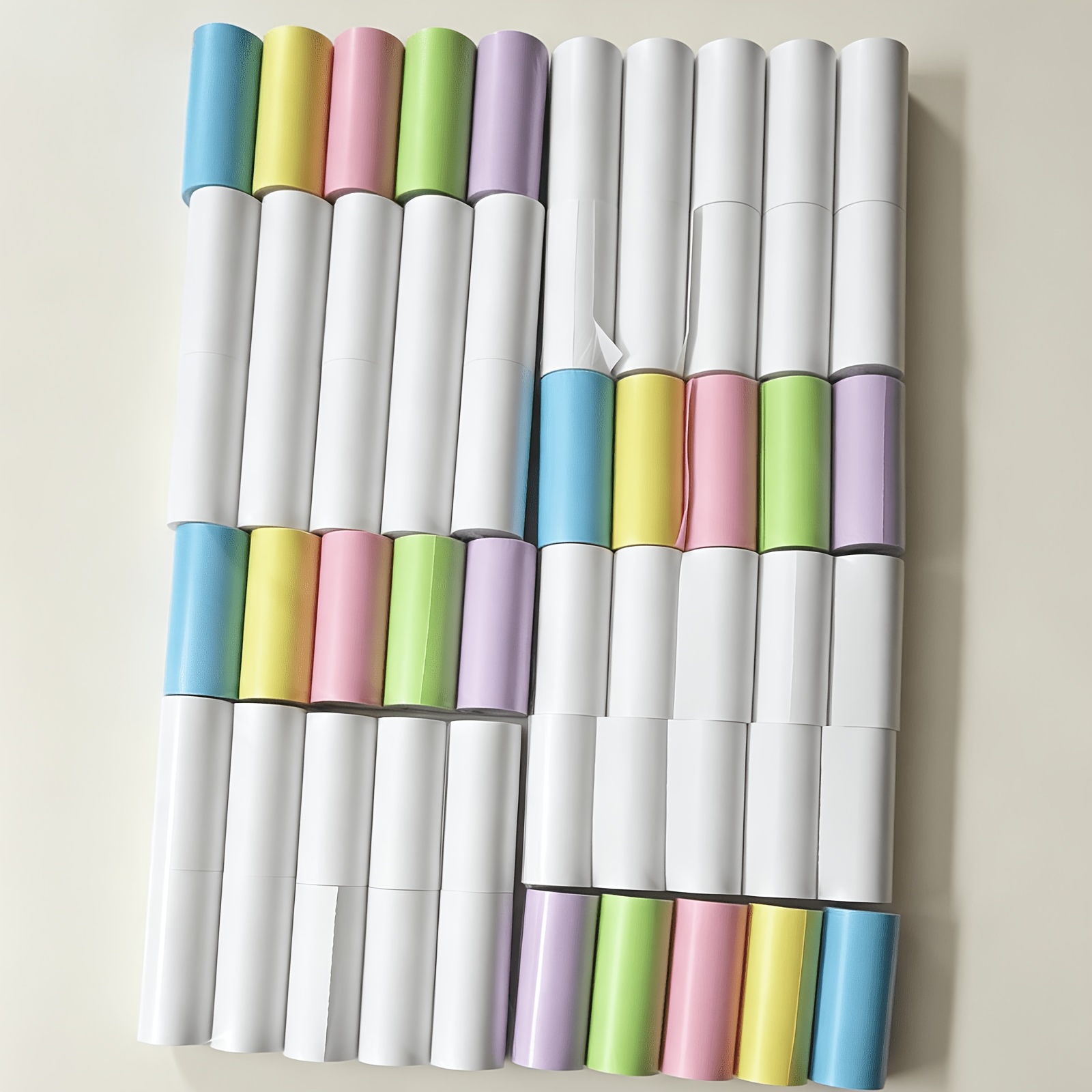 TEMU Pack combiné de 60 rouleaux de papier thermique, papier thermique coloré, compatible avec la plupart des imprimantes instantanées, impression