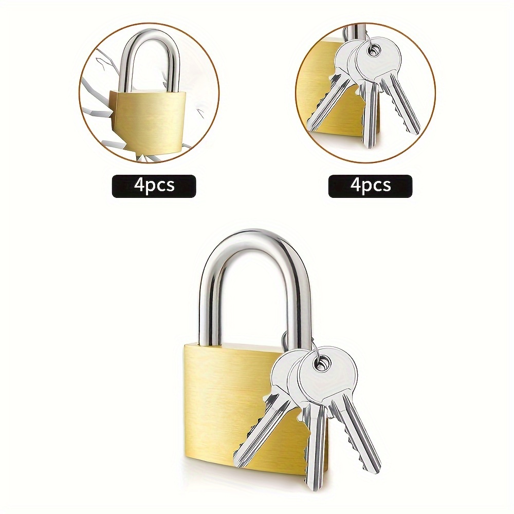 AllTopBargains 3 Small Metal Padlocks Mini Brass Tiny Box Locks Keyed  Jewelry 2 Keys 20mm Safe 